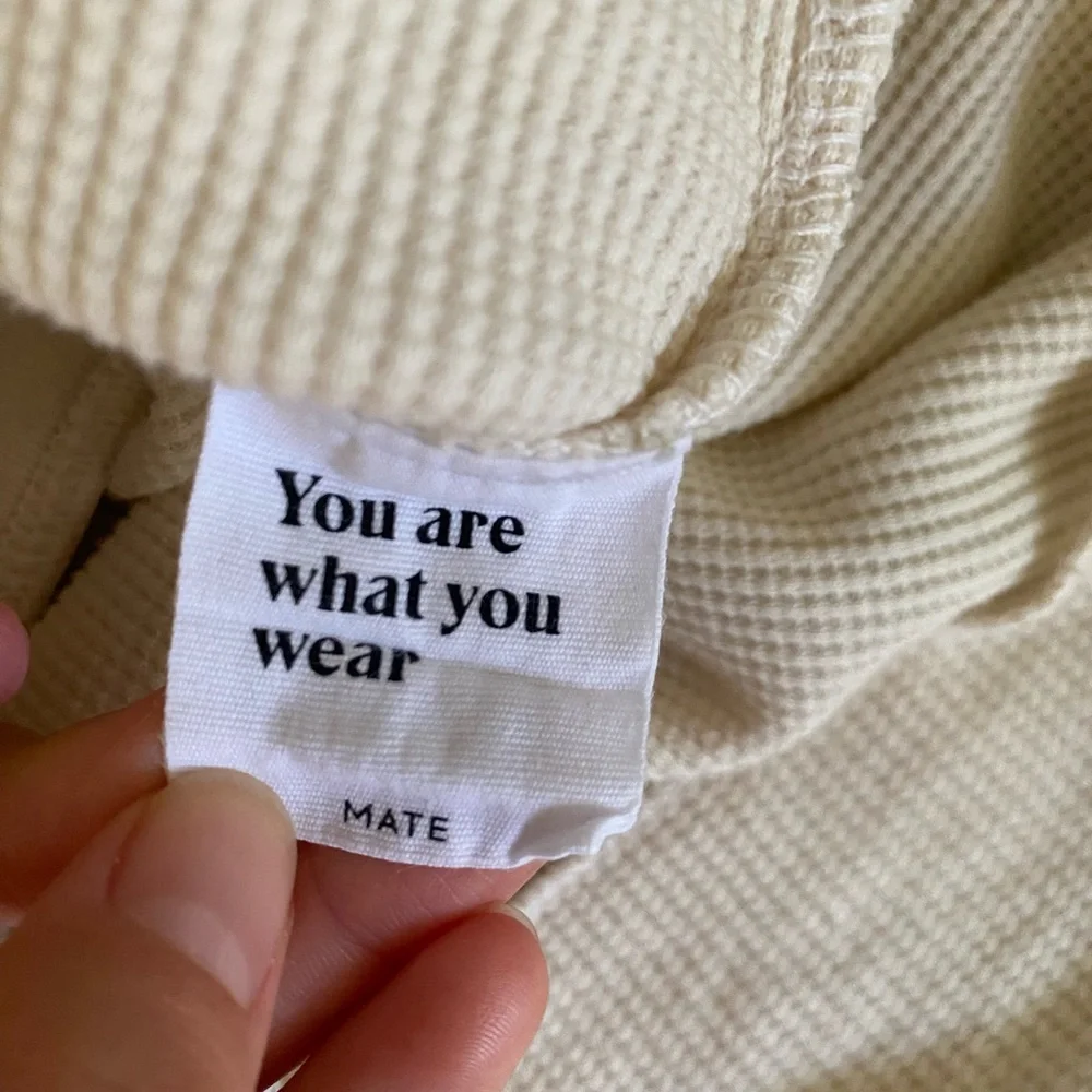 MATE the Label Cream Ribbed Drawstring Shorts - Picture 12 of 13